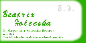 beatrix holecska business card